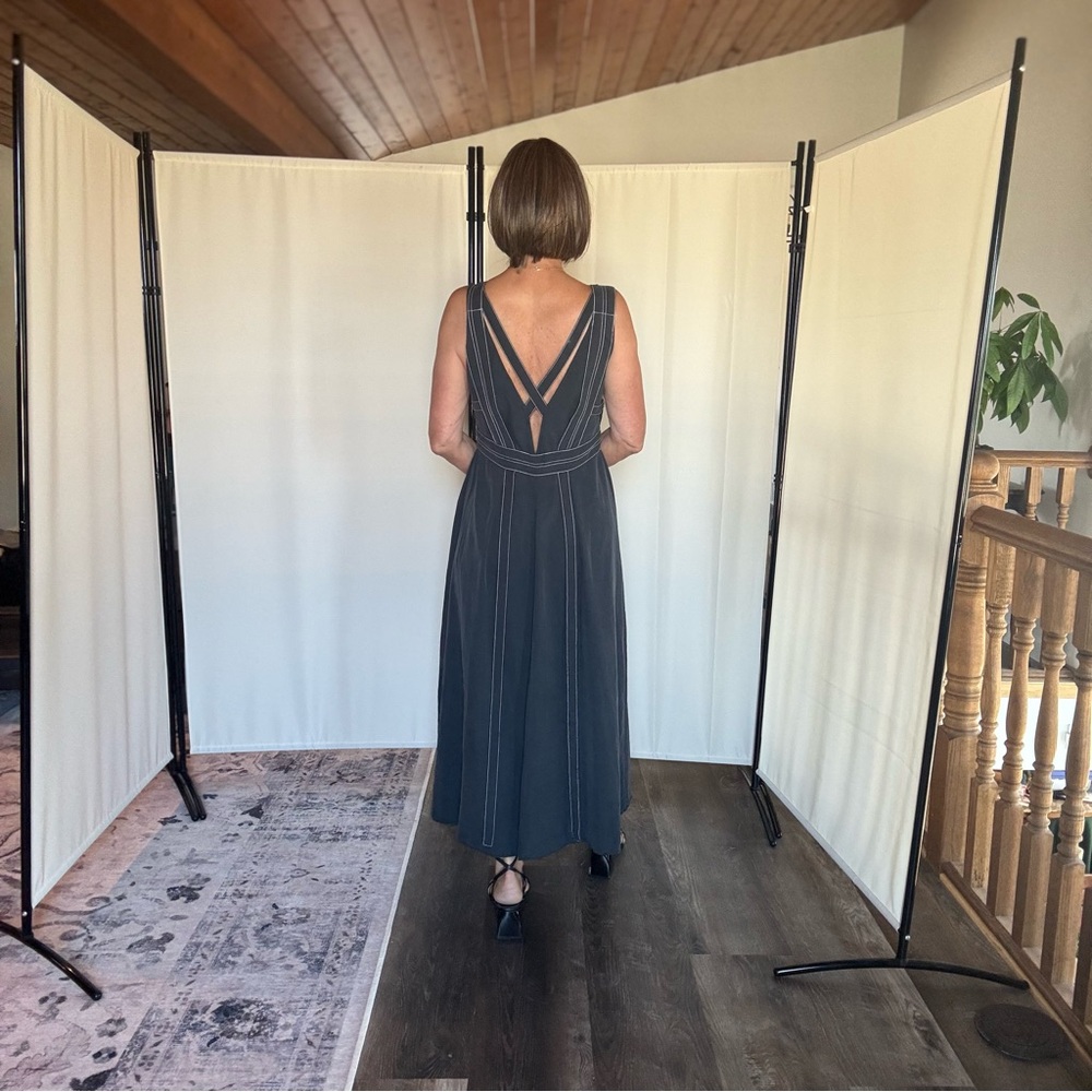 Free Peopke Black Midi Dress